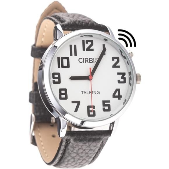 Talking Watch with Jumbo Numbers with North American Male Voice (Black)